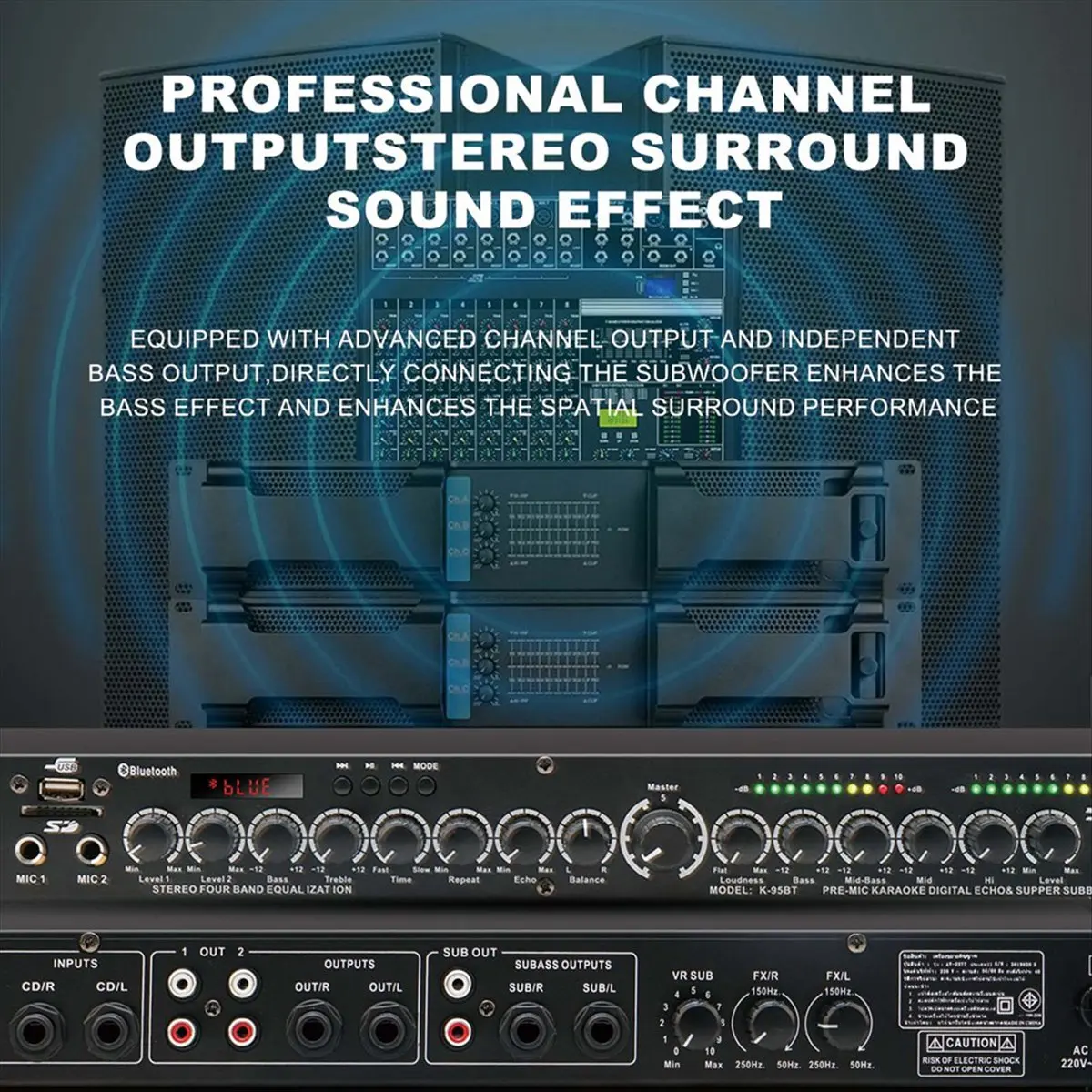 

M85K Professional Sound Peripheral Equipments Stereo Digital Reverberation Multi Effect Processor Audio Processor US Plug