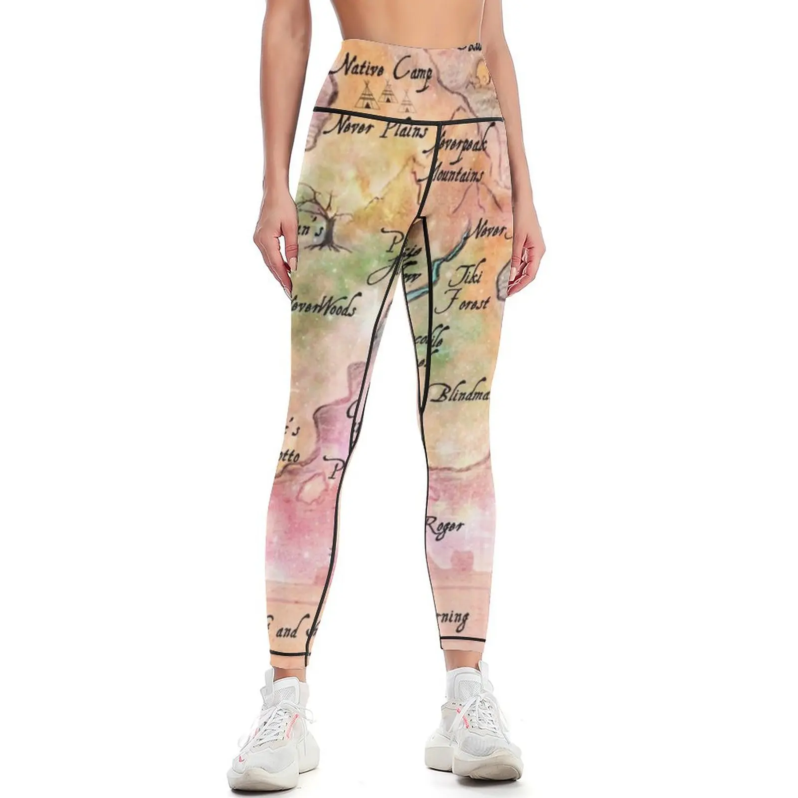 Jessica's wedding Neverland map Final Leggings Training pants sporty woman gym active wear Fitness woman Womens Leggings