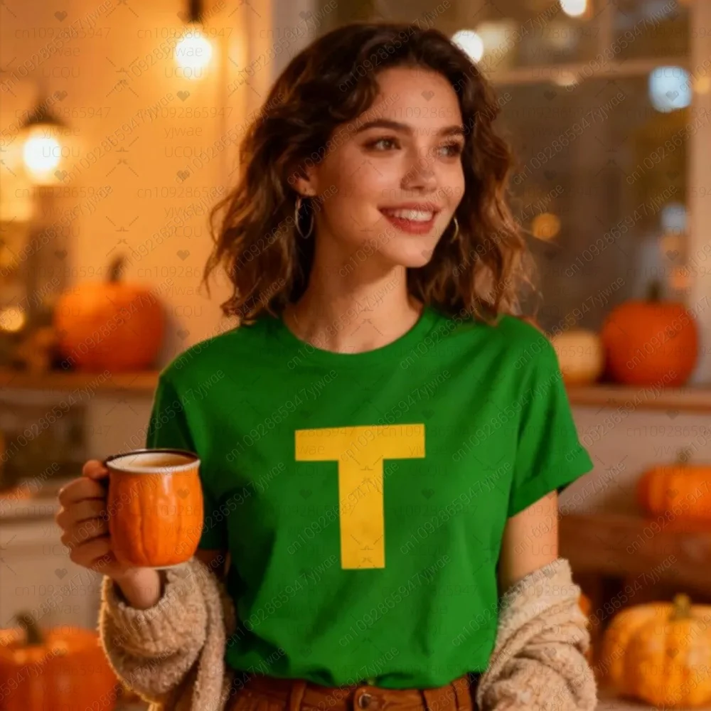 

Women Alvin And The Chipmunks Halloween Cotton T-Shirt Round Neck Breathable Material Short Sleeve Casual Fashion Women Clothing