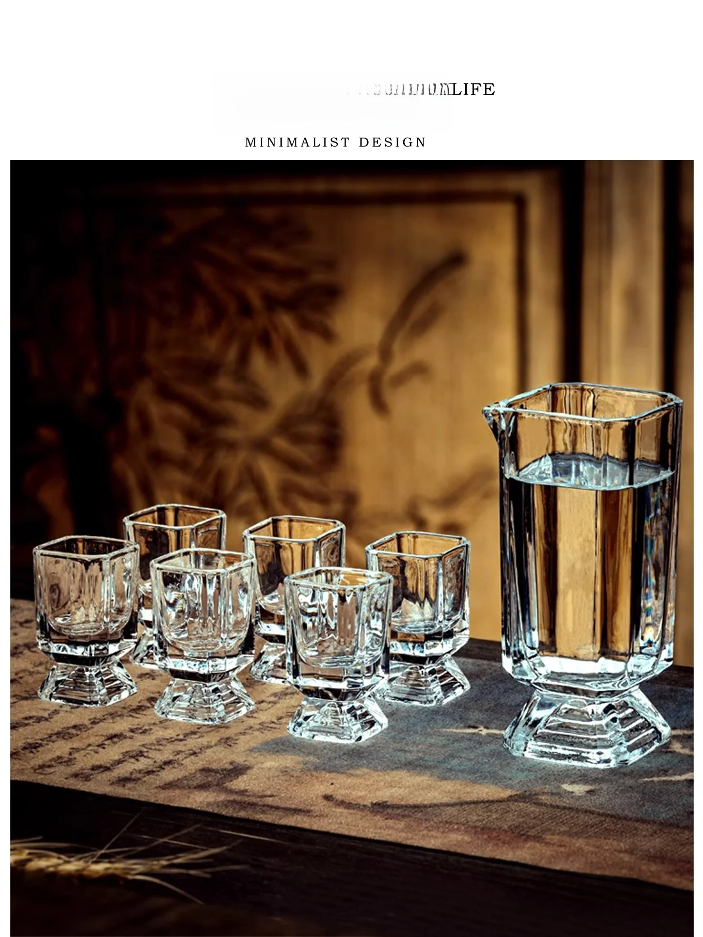 

Tlife Quinta Set of 6-10 Crystal Glass White Wine Cups Japanese Style Pure Color Home Use Dividing Cups One-Piece Design