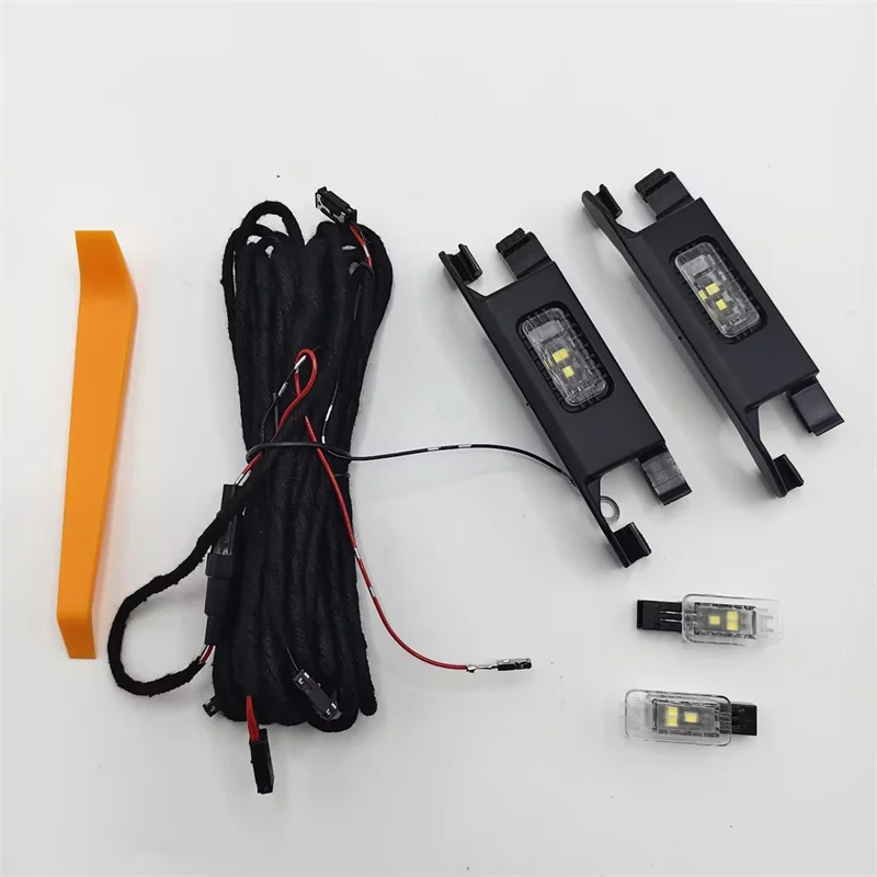 4-teiliges LED-Fußraumbeleuchtungsset mit Kabel, Innenraum-Fußlampe für VW T-ROC Jetta Polo T-Cross Enyaq ID4 ID3 Tayron Talagon – Detail 11