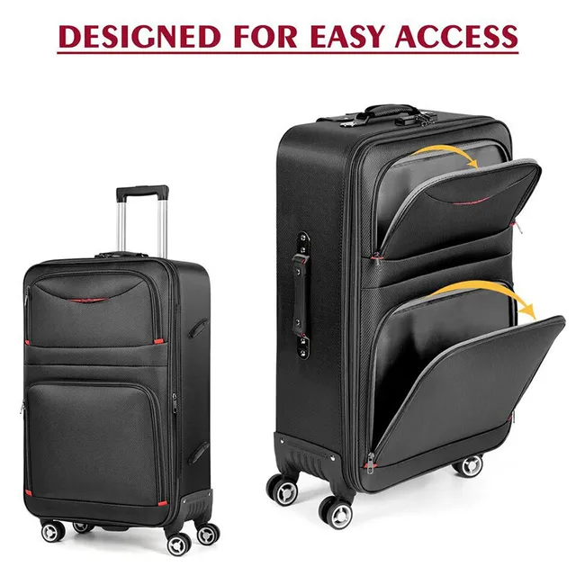 Oxford Fabric Luggage 3 Pcs Suitcase Set with TSA Lock & 360° Silent Wheels, Waterproof Expandable Travel Bag for Business 4 Oxford Fabric 3-Piece Luggage Set with TSA Lock, 360-Degree Silent Wheels – view 4