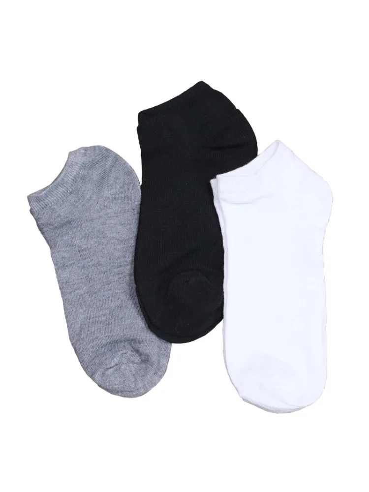 

Men's short socks, polyester-cotton boat socks, thin solid color short socks, individually packaged