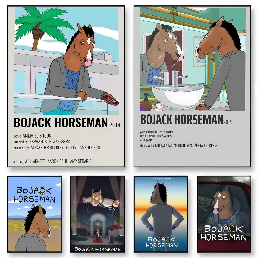 Animation BoJack Horseman   Character Print Japanese Graphic Streaming Film Style Wall Artwork Bedroom Decor Poster