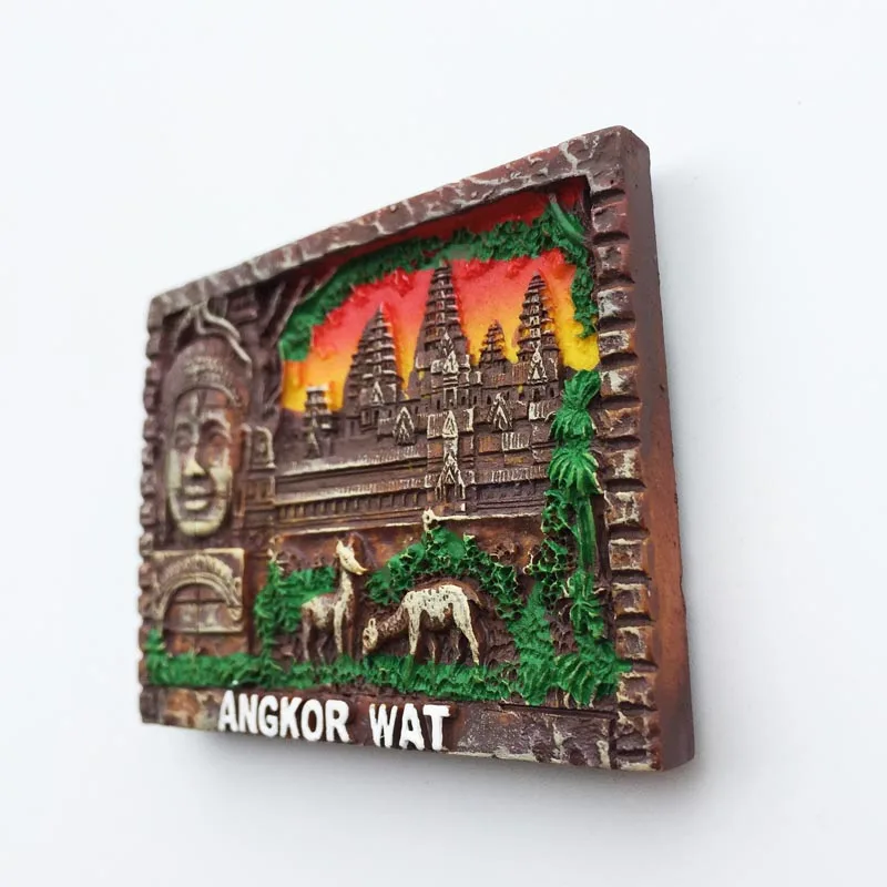 Cambodia Fridge Magnets Angkor Wat Tourist Souvenirs Fridge Stickers Home Decor Wedding Gifts Message Board Magnetic Stickers