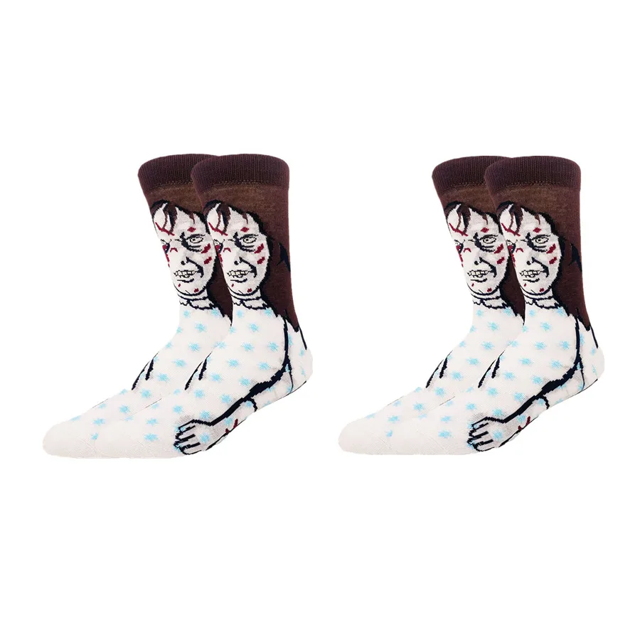 Уличная мода хип-хоп Рождество Хэллоуин мультфильм аниме носки мужчины женщины новинка забавные повседневные носки для экипажа теплая зимняя одежда