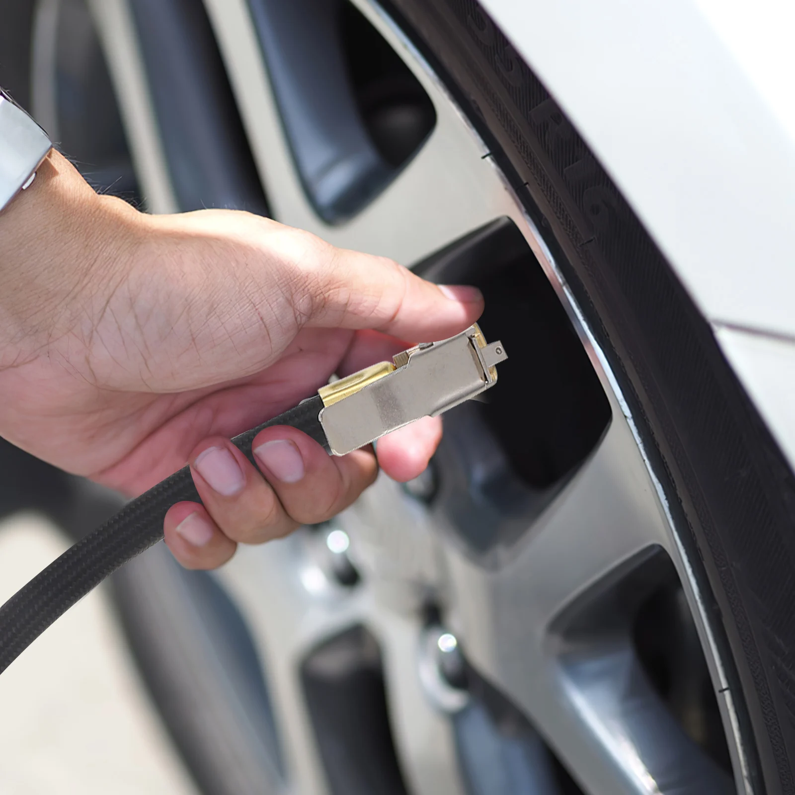 

Tire Inflator Hose Extension for Car Bike Pump Accessories Quick Inflation Copper Material Air Pumps Attachments Efficient Use