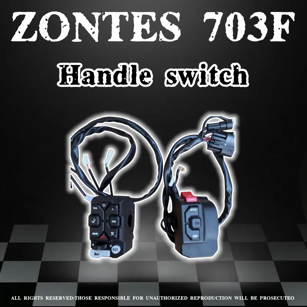 

Motorcycle left and right ignition double flash main and auxiliary switch button heated handlebar rubber sleeve for ZONTES 703F