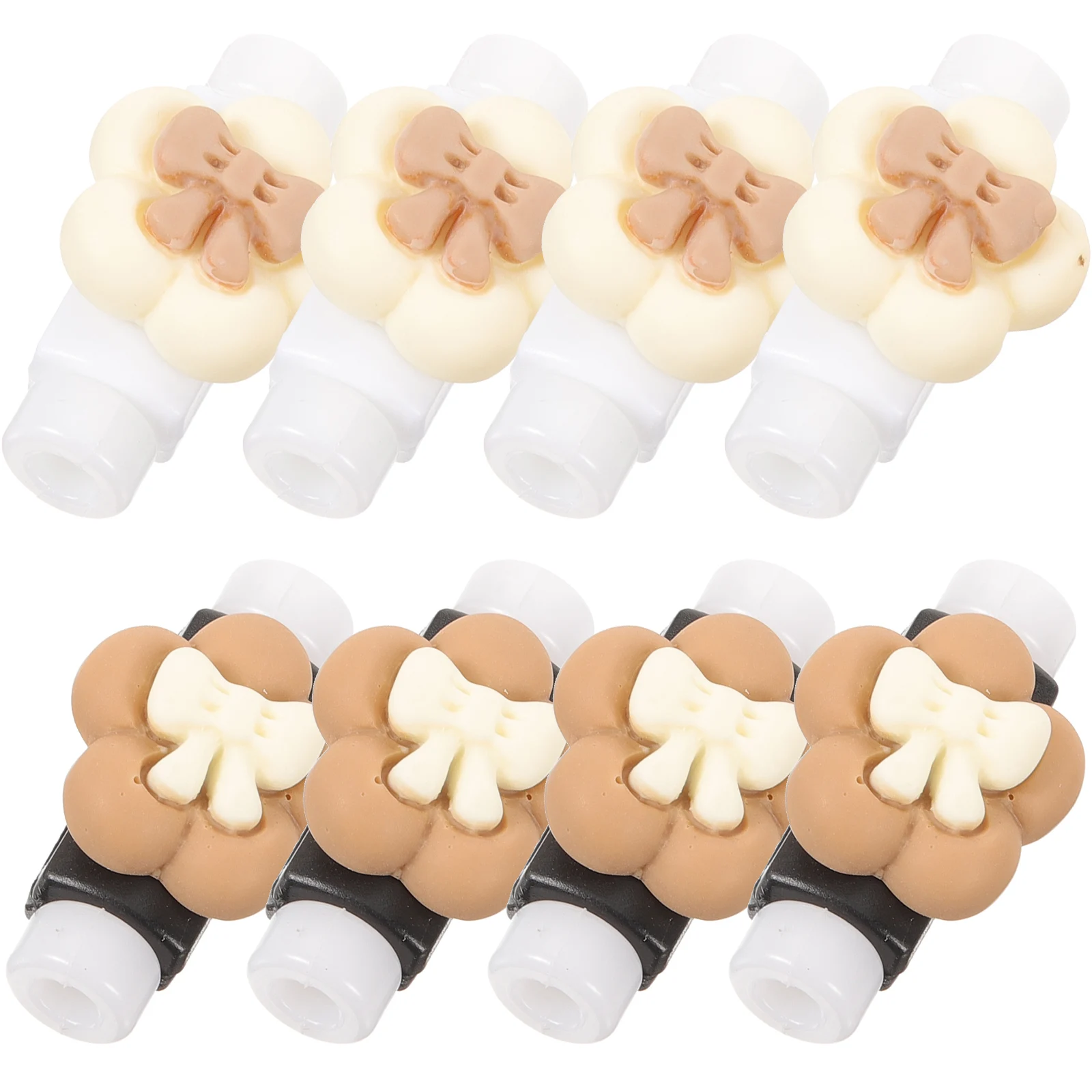 

8 Pcs Data Cable Protector Cartoon Charging Line Cover Lovely Resin Phone Cord Sleeve Anti Break Home Office Accessories