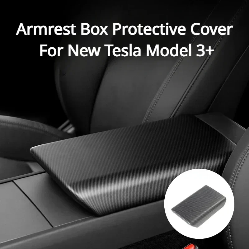 Cubierta de reposabrazos para Tesla Model 3 Highland 2024, caja de reposabrazos para consola central, placa, accesorios de coche, cubierta protectora de reposabrazos