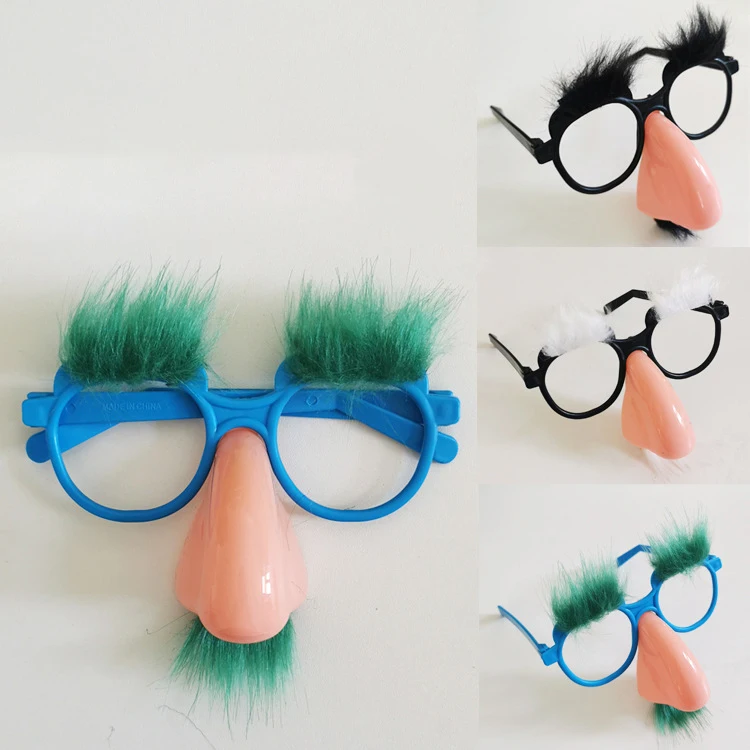 Big Nose Glasses With Eyebrows Mustache Silly Funny Photo Props Halloween Party Eyeglasses Novelty Prank For Performance Party