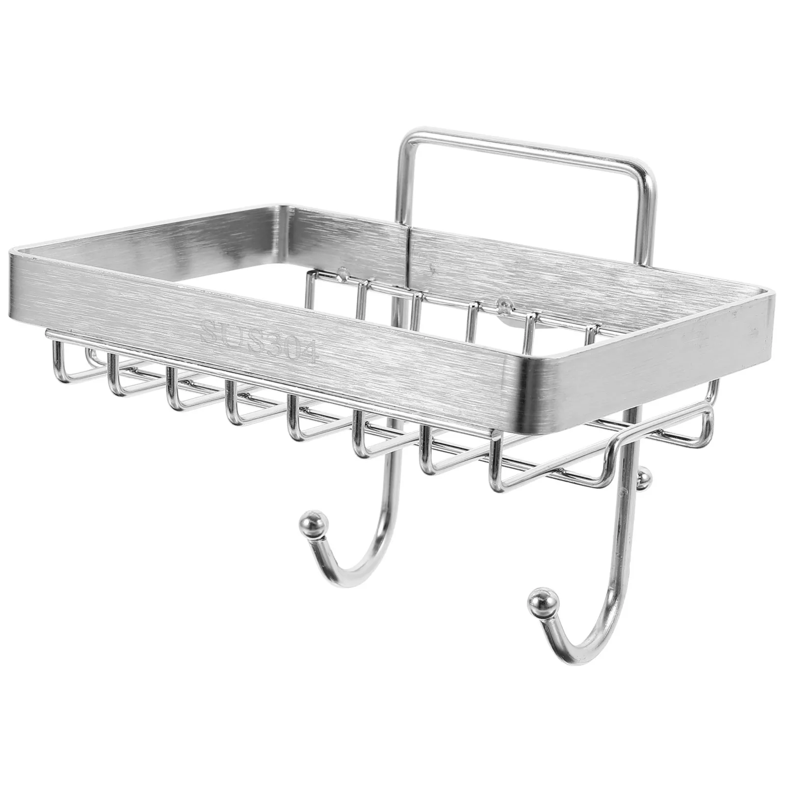 

1 шт. настенная полка для мыла из нержавеющей стали, без сверления, для ванной комнаты, органайзер для мелочей, сетчатый контейнер