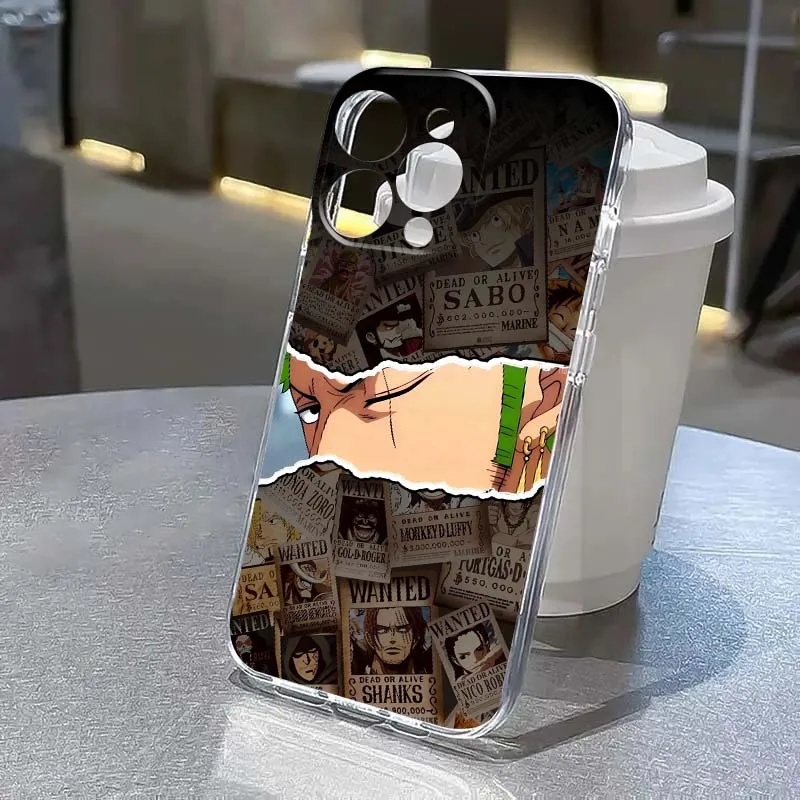 

Anime One Piece Zoro Sanji For Apple iPhone 17 Air 16e 16 15 14 13 12 11 Mini Pro Max Plus Transparent Soft Cover Phone Case