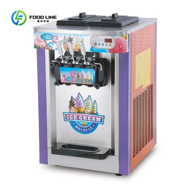 Customized 3 Flavors Gelato Ice Cream Machine / Ice Cream Maker for Business / Ice Cream Glace Machine