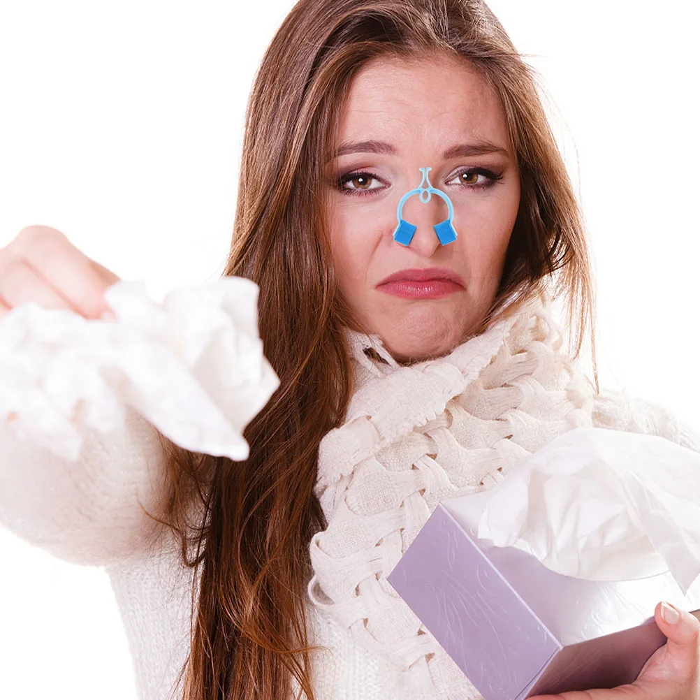 20 шт., зажимы для остановки носа, прочные зажимы для тренировки дыхания, регулируемый портативный зажим для носовой пробки, антипригарный зажим для удаления носа