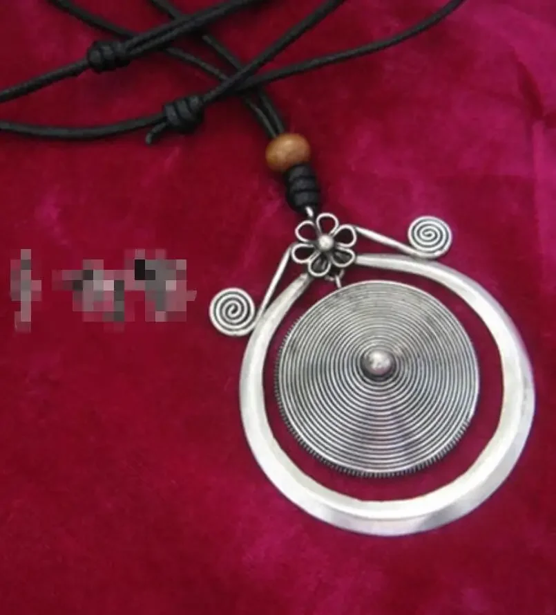 

miao silver personality necklace sweater chain pendant