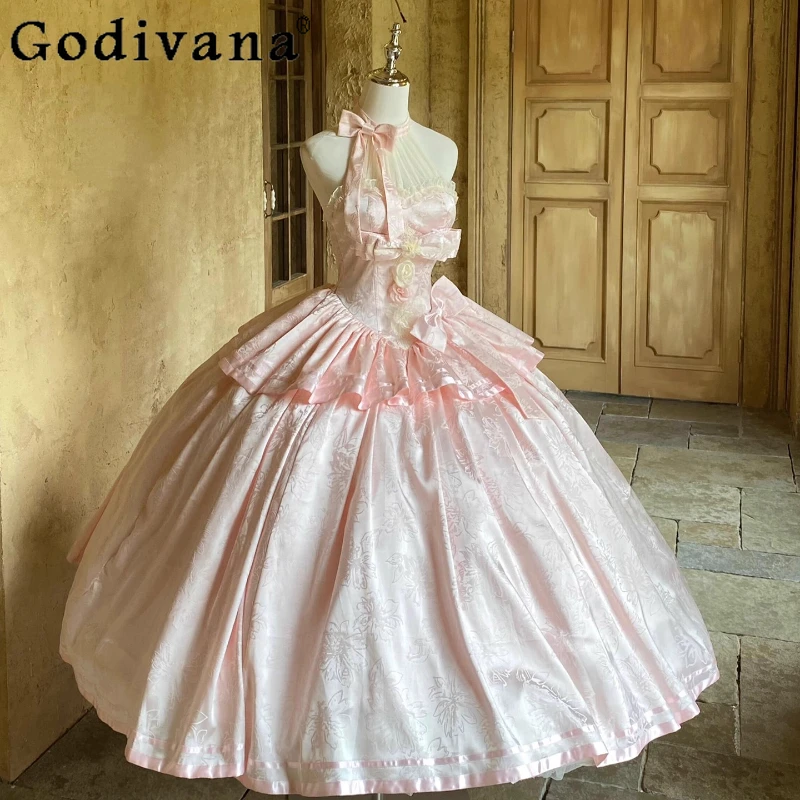 

Female Student Day Lolita Evening Dress Grown Up Ceremony Art Exam Dress Women's Pink Host Party High End Princess Dress