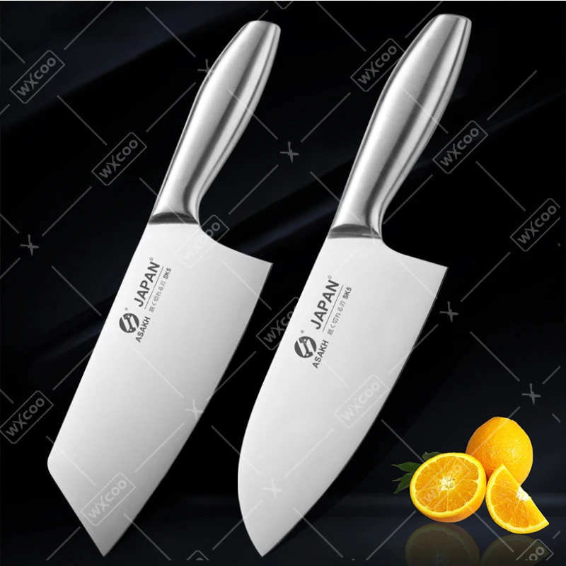 

WXCOO Stainless Steel Chef's Knife Japanese Kitchen Knives Forged Meat Slicer Boning Knife Sharp Meat Chopping Cleaver BBQ Tool