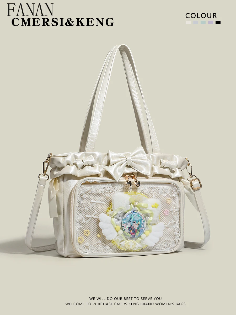 

Original Sweet Girl Japanese Style Bow Ribbon High-Value Single Shoulder Bag Large Capacity Crossbody Bags for Women