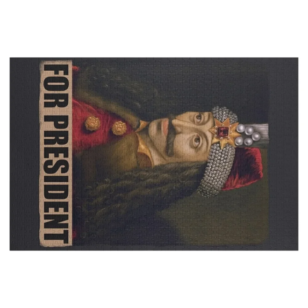 Vlad for President Vlad III known as Vlad the Impaler or Dracula or Tepes funny vintage style historical Jigsaw Puzzle