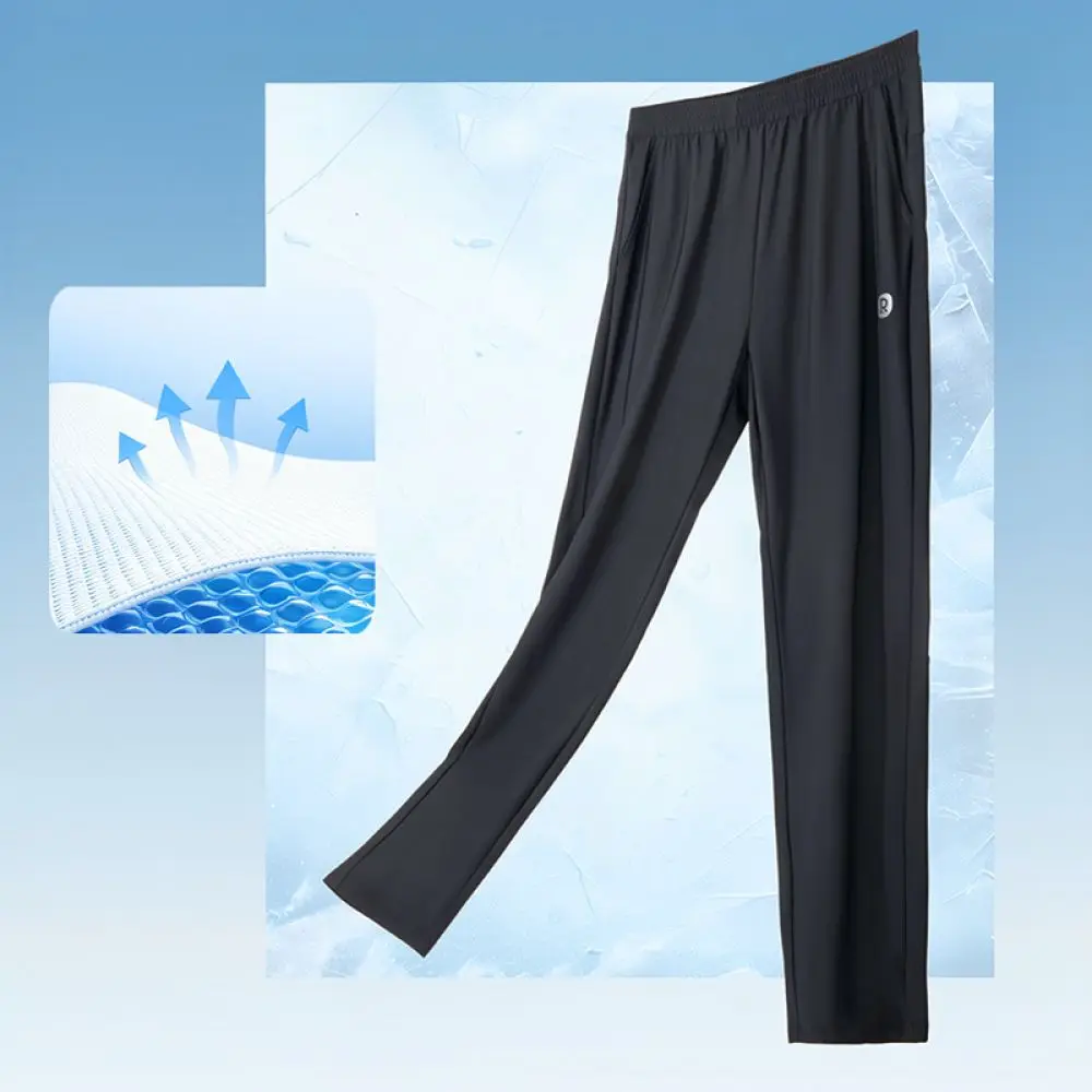 Casual Summer Sports Pants Womens Straight Leg Trousers High Waist Lightweight Breathable Quick Dry Athletic Workout Wear
