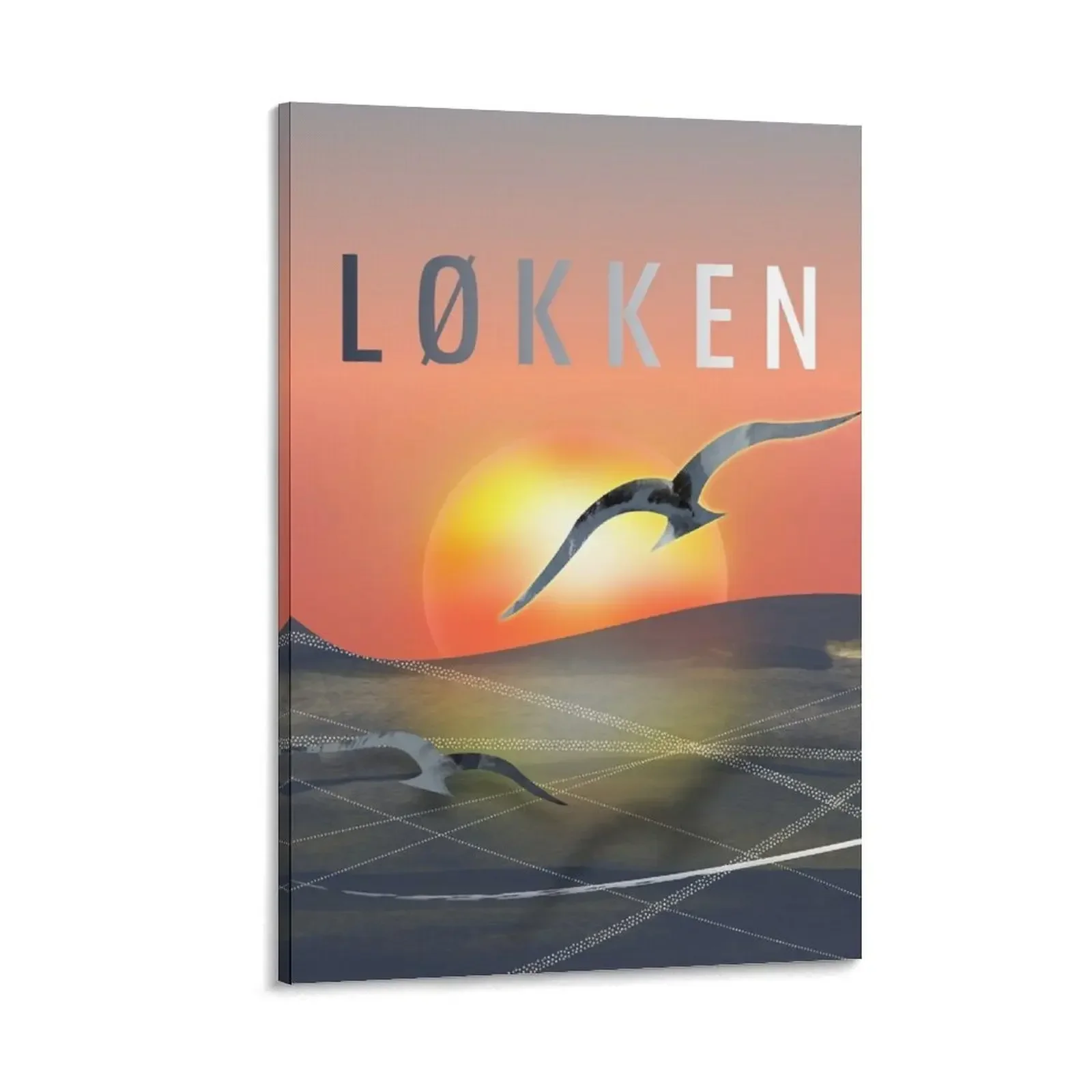 

Lkken Strand, Loekken, Lokken Beach, North Jutland, Danish Seascape Canvas Painting Decoration for home bedrooms decor