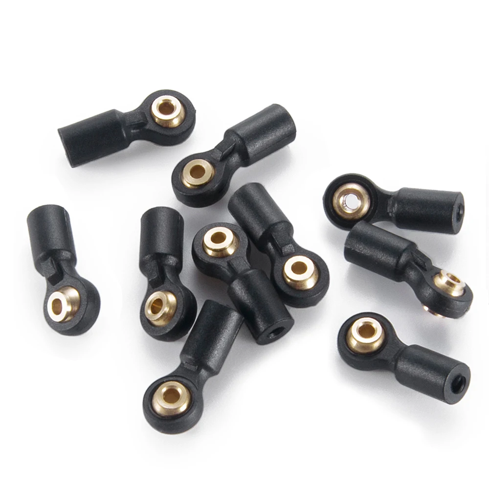 YEAHRUN 10 Pcs/Set Plastic Steering Link Rod Ball Head Joint End for Axial SCX24 1/24 RC Crawler Car Upgrade Parts Accessories