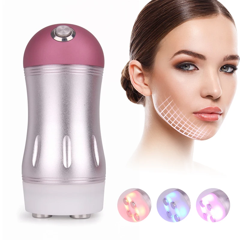 Masajeador antienvejecimiento para cara y cuerpo, mesoterapia de fotones LED, máquina de belleza para electroporación, eliminador de arrugas y estiramiento facial