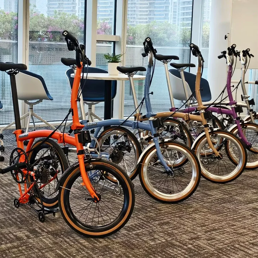 

CRANSTON 16 Inch 9 Speed CRMO Tri Fold Frame Dual V-Brake Portable 53T CNC Crankset 16 Inch Wheel Folding Bike City Bicycle