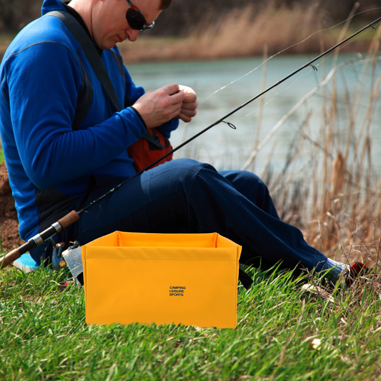 

1pc Folding Bucket Portable Water Container for Fishing Camping Outdoor Lightweight Tools Accessories Fish Shrimp