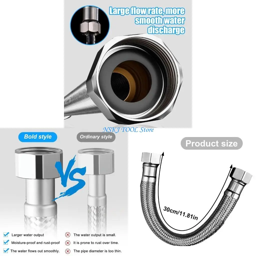 

L8RC промышленная сталь -стальная шланга с утолщенным утолщенным конструкциями против сильного душевого шланга для использования