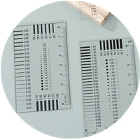 【F】قياس تمرير شارة قياس بطاقة وصمة عار نقطة قياس سلك قياس فيلم شفاف حاكم لحام غيج وصمة عار الكراك التباين حاكم