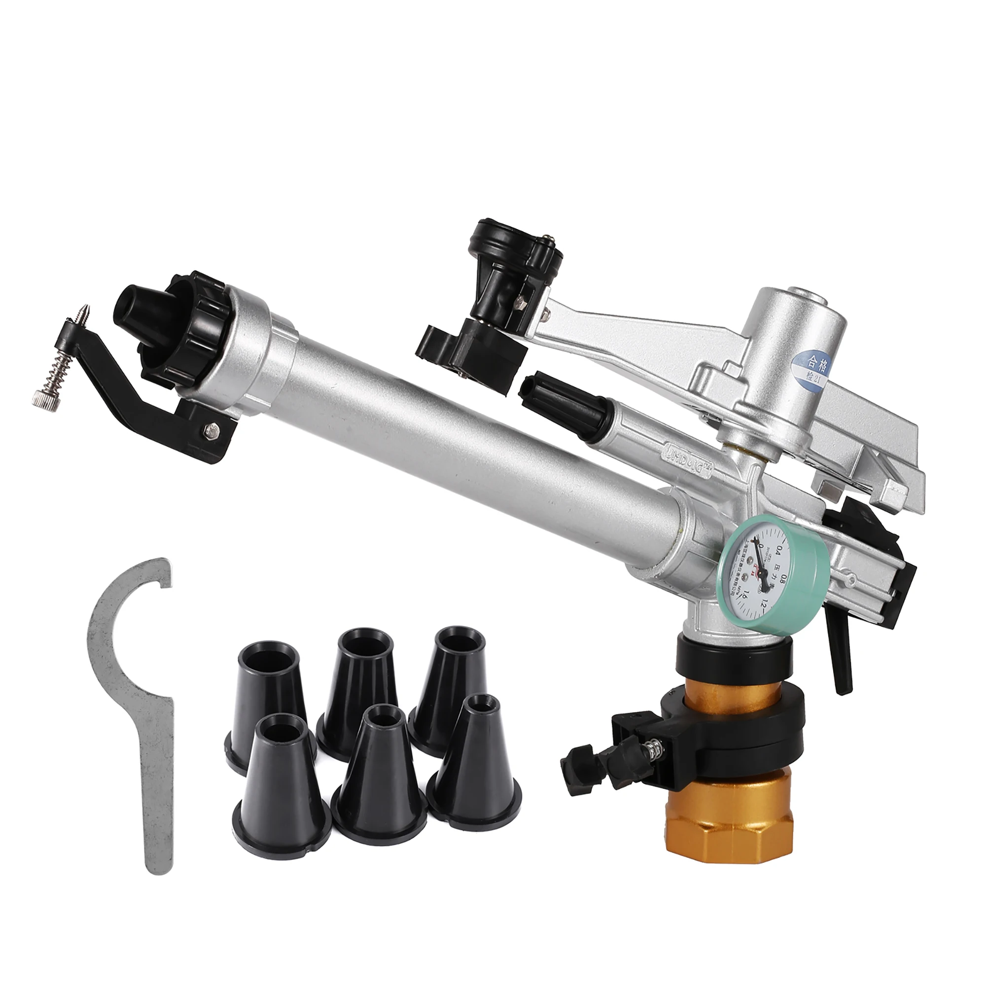 2 Inch Rocker Impact Sprinkler Gun Long Distance Watering Gun Farmland Lawn Orchard 360 Degree Automatic Irrigation Rain Gun