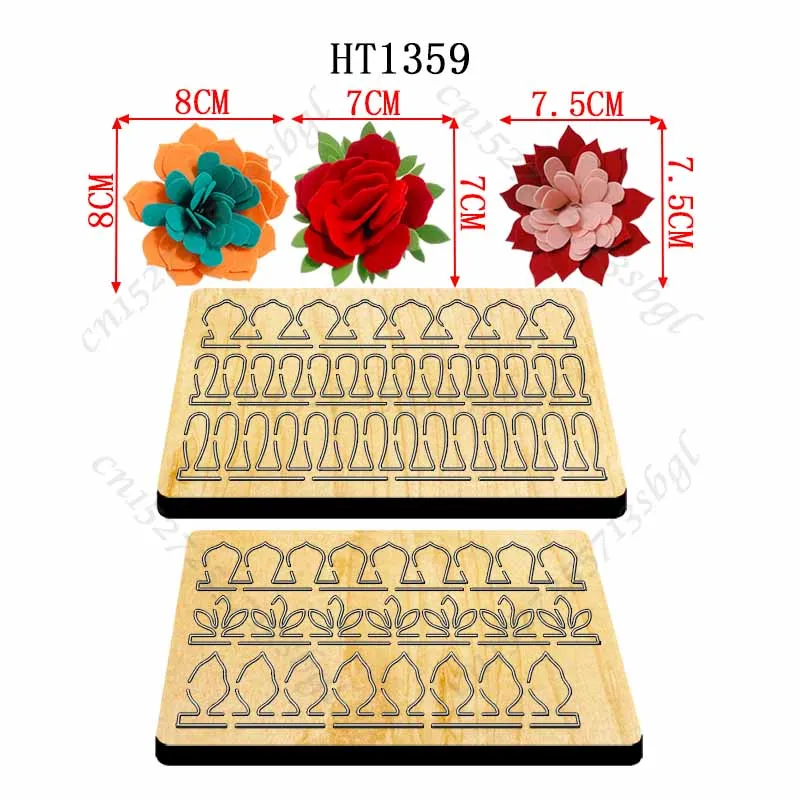 

Flower Cutting dies - New Die Cutting And Wooden Mold,HT1359 Suitable For Common Die Cutting Machines On The Market.