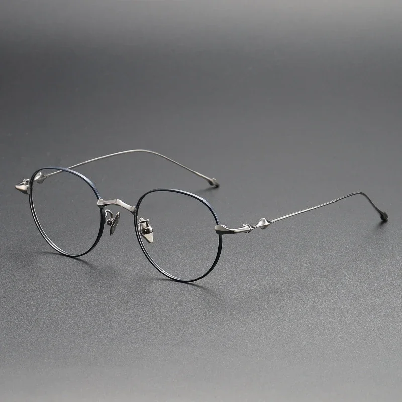 

KIZN Retro Round Frame Men and Women Personalized Titanium Glasses Fashion Eyewear Optical Prescription Eyegalsses EP-701