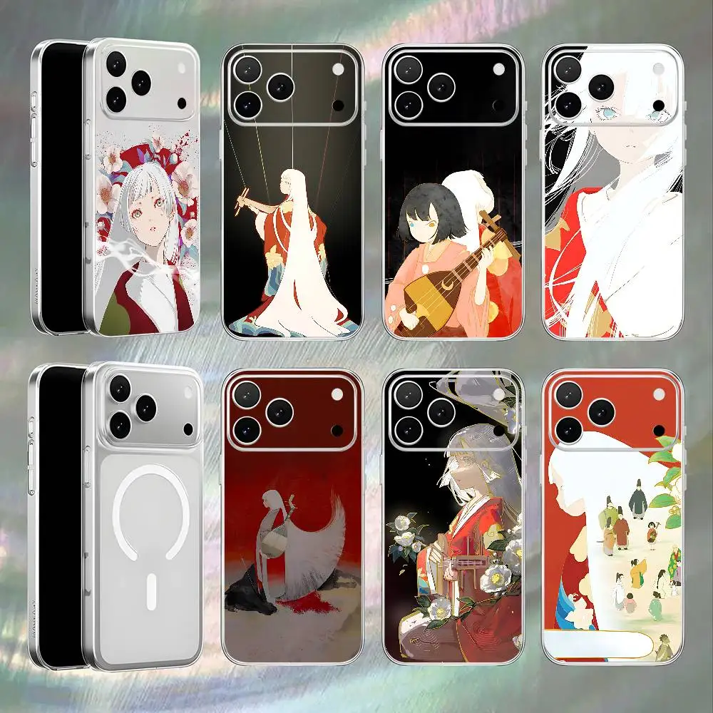 b-biwa For iPhone 17,16,15,14,13,12,11,Pro,Max,Plus Transparent White Phone Case Magnetic Wireless Charging