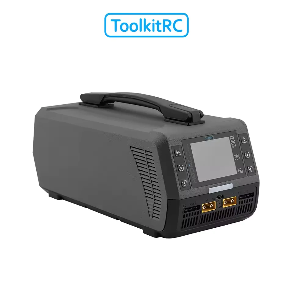 Toolkitrc M8DAC 100-240V 1200W Dual Charger/Discharger 65W Fast Charger For 1-8S Lipo LiHV 65W TypeC Output