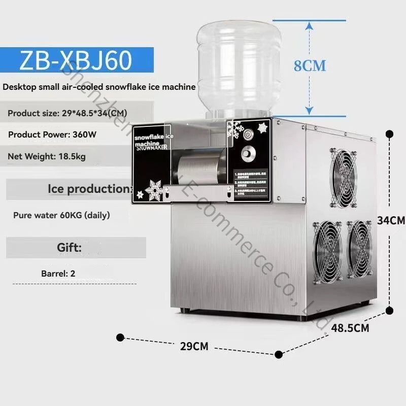 Internet Celebrity Snowflake Ice Machine Electroless Mobile Ice Making Commercial Four-in-one Snowflake Cotton Machine Full Set