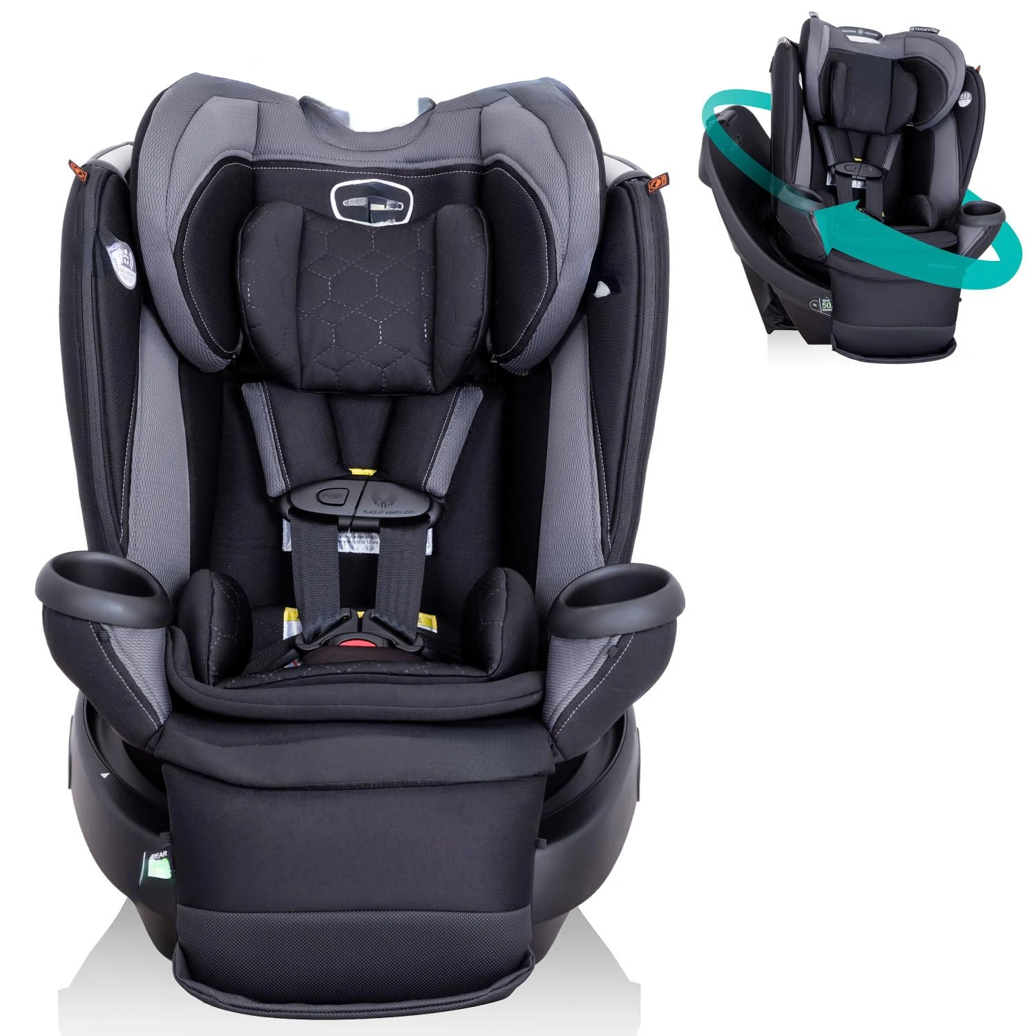 

All-in-One Rotational Car Seat with Quick Clean Cover (Revere Gray)