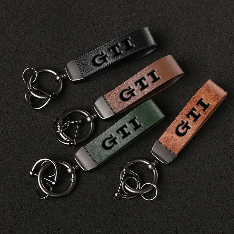 For Golf GTI 4 5 6 7 MK4 MK5 MK7 Car Luxury Genuine Leather Keychain Car Key Ring Holder Jewelry Custom Gift