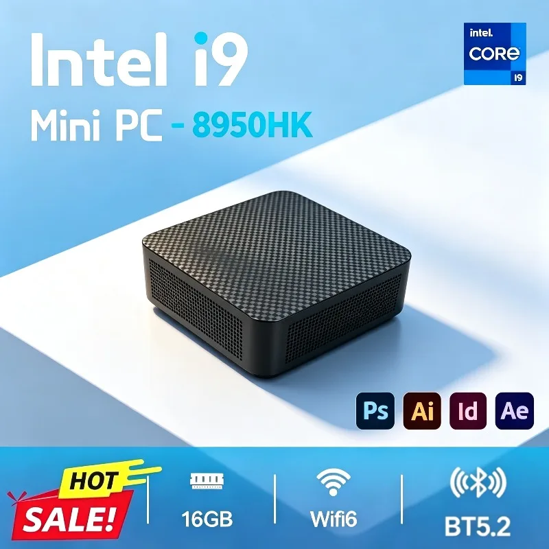 2026 New Fast Intel Core i9-8950HK 16GB RAM 1TB/2TB SSD WiFi6 Mini PC Portable Gaming and Office Desktop Computer Slim