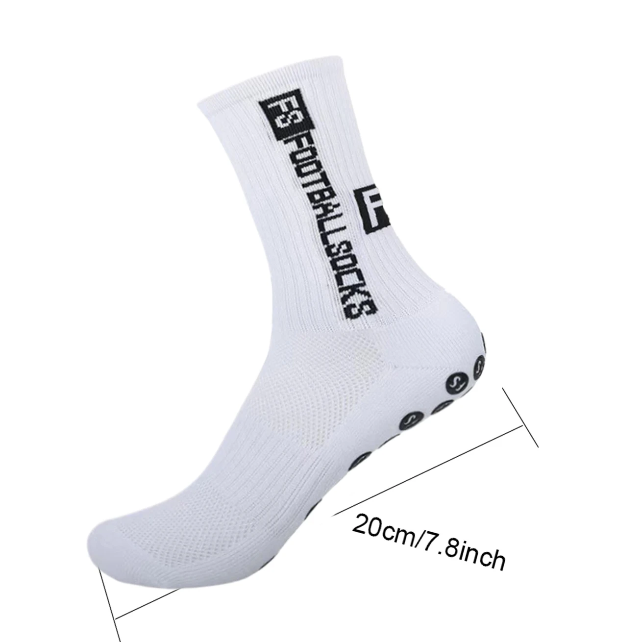 جوارب رياضية للرجال والنساء، جوارب غير قابلة للانزلاق لكرة القدم وكرة السلة والبيسبول والرجبي وكرة القدم وركوب الدراجات والمشي لمسافات طويلة والتنس