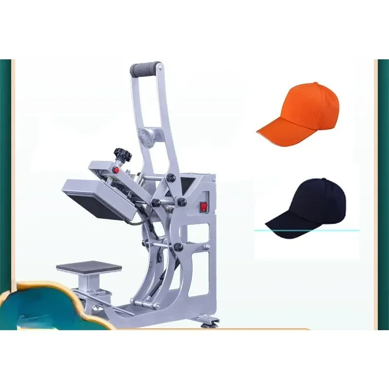 Portable Cap Heat Press Printer 2in1 Hat T-Shirt Sublimation Transfer Printing Machine 8*14/12*12 Hot Stamp Machine CK2815S