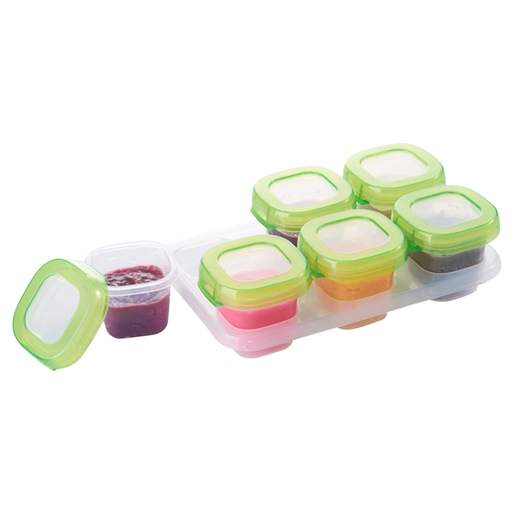 

6 Pcs Portable Crisper Food Storage Case Snack Baby Container -keeping