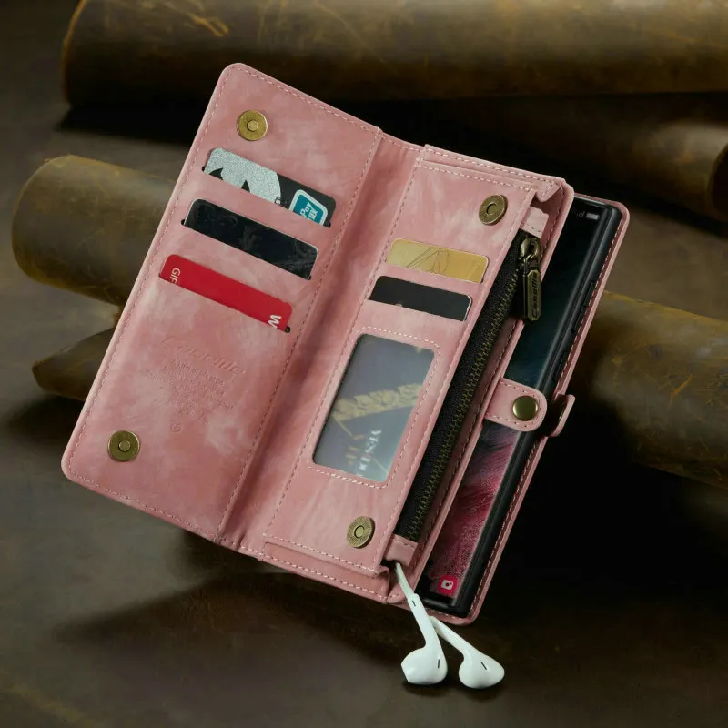 Leather Phone Case Women Men For Galaxy A13 S23 Ultra S21 S10 Plus Luxury Lanyard Wallet Book Cases A13 A33 A53 Note 20 10 Case