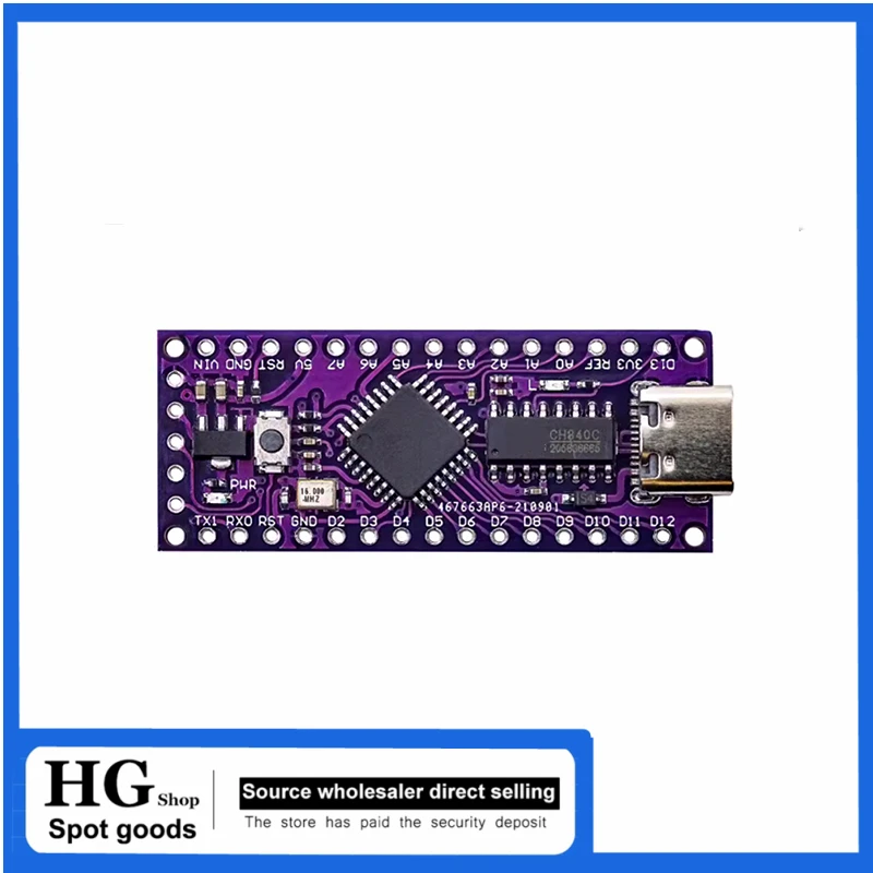 LGT8F328P-LQFP32 MiniEVB TYPE-C USB, ATMEGA328 과 호환, 나노 V3.0, LGT8F328P, HT42B534-1 SOP16, 1-5PCs/로트