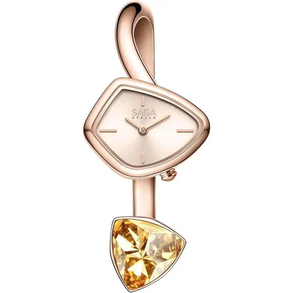 

Роскошные женские кварцевые часы SAGA Phantom Cu Bangle, треугольный корпус, японский механизм, водонепроницаемость 30 м, браслет из нержавеющей стали 316L