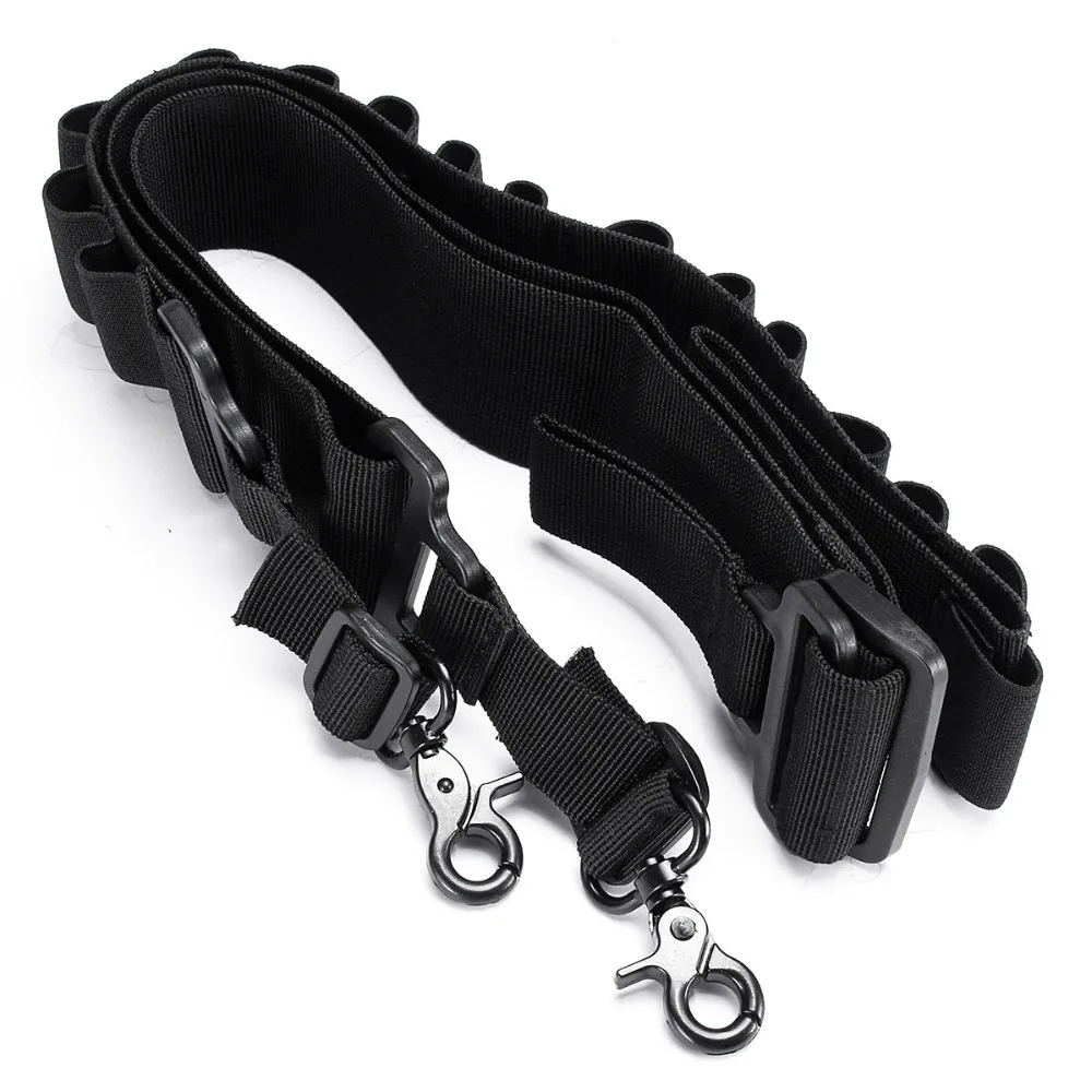 15 Round Ammo Shell Belt 2 Point Sling 12 Gauge Bullet Cartridge Pouch Holster Outdoor Rifle Shoulder Strap Hunting Accessories