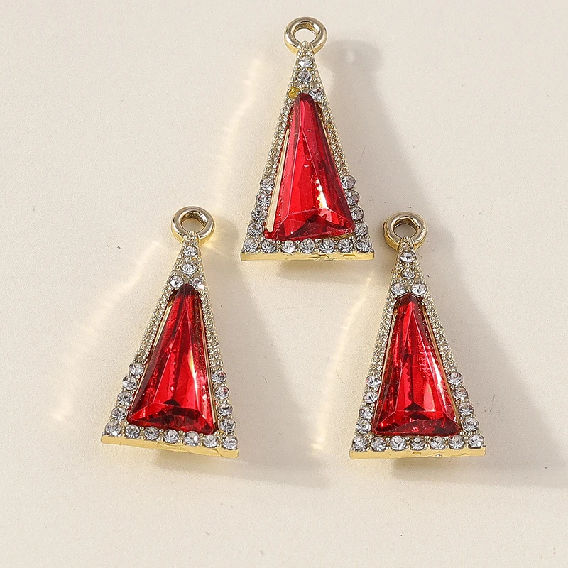 

20pcs 12x28mm Elegant Crystal Triangle Charms Pendants for Jewelry Making Earrings Necklaces Bracelets DIY Crafts Accessories ﻿