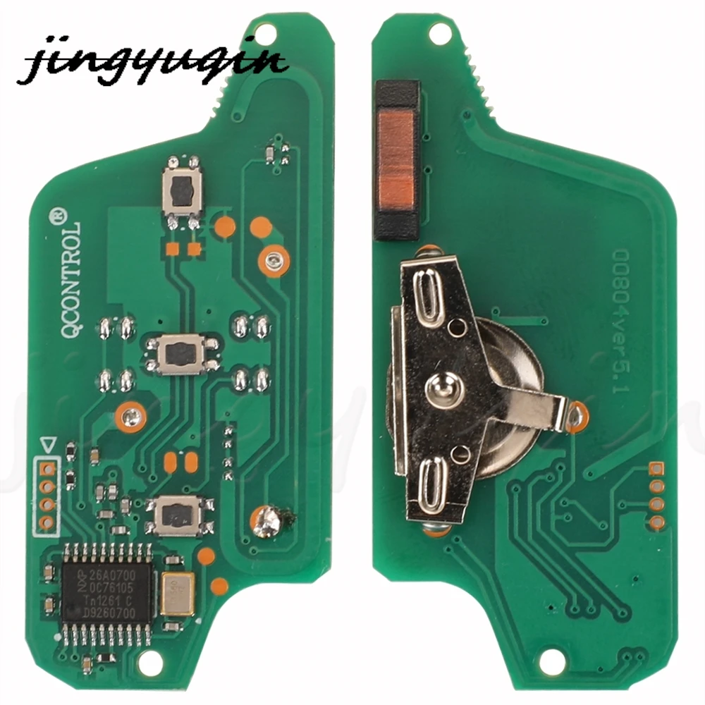 jingyuqin 3 Buttons Modified Flip  Car Remote Key 433MHZ ID46 Chip For Peugeot 607 2004-2010 Fob NE78 Blade CE0523